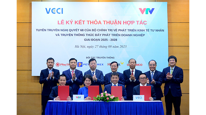 VTV và VCCI ký kết thỏa thuận hợp tác thúc đẩy phát triển doanh nghiệp giai đoạn 2025 - 2028